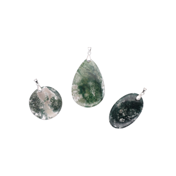 Pendentif Agate Mousse AA