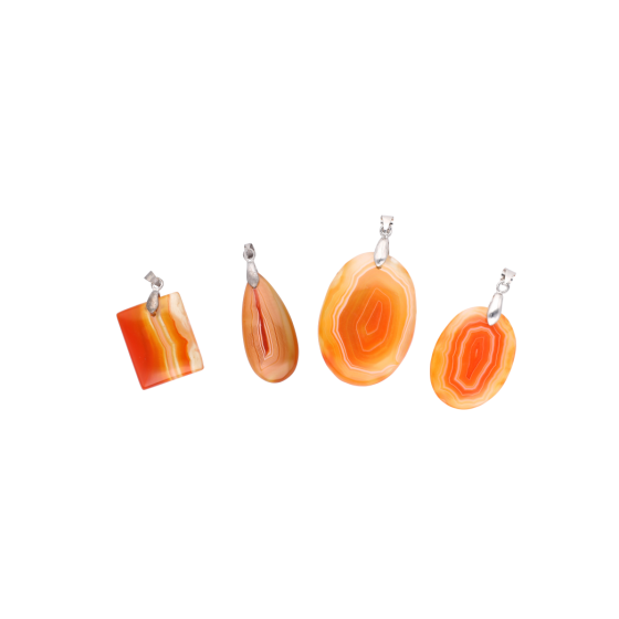 Pendentif cornaline rubanée AA