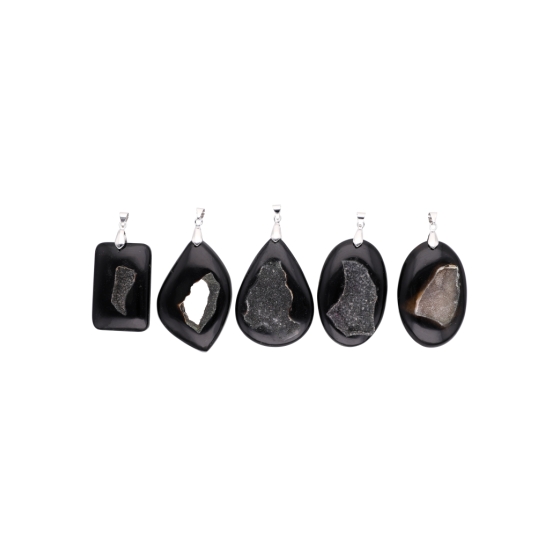 Pendentif onyx avec cristallisation A