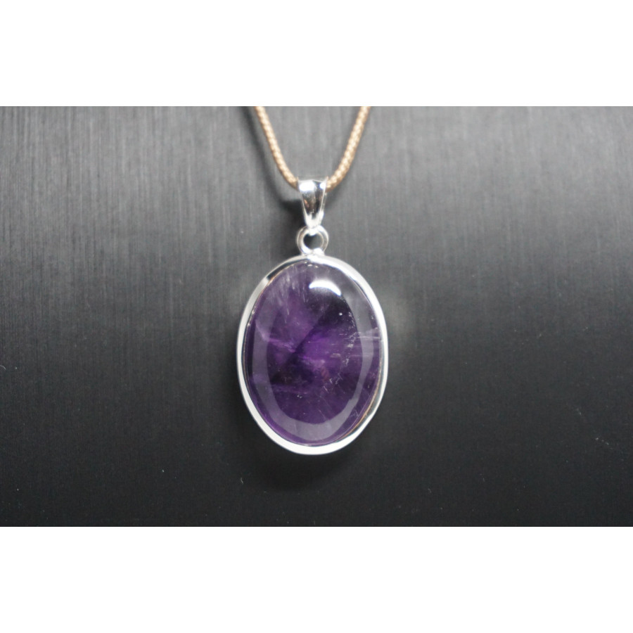 Pendentif Améthyste serti en argent 925 Pendentif Améthyste serti en argent 925