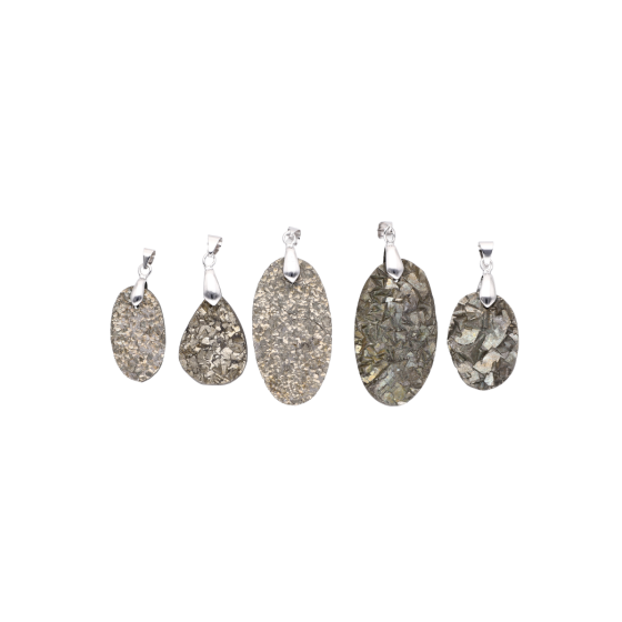 Pendentif pyrite druzy A