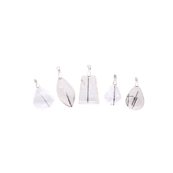 Pendentif quartz tourmaline AA