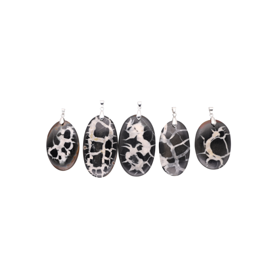 Pendentif septaria noire A