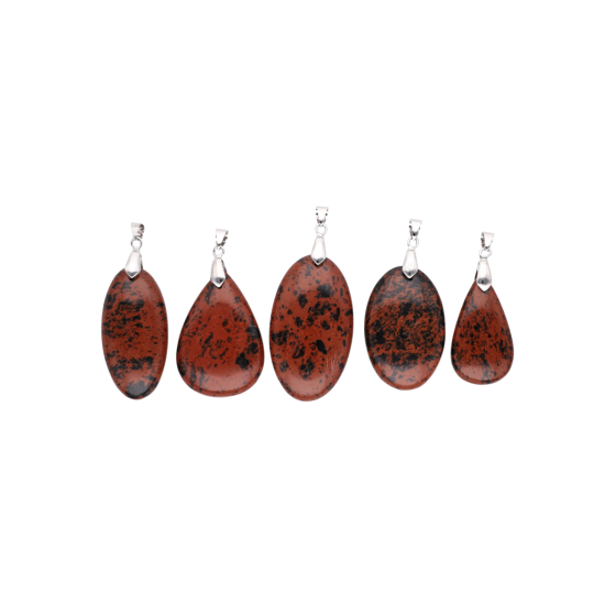 Pendentif obsidienne acajou A