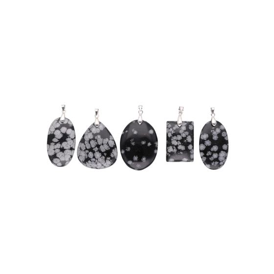 Pendentif obsidienne flocon...