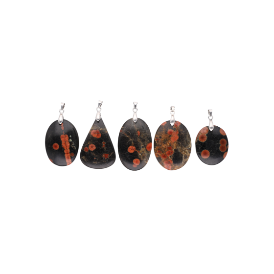 Pendentif obsidienne peanut A