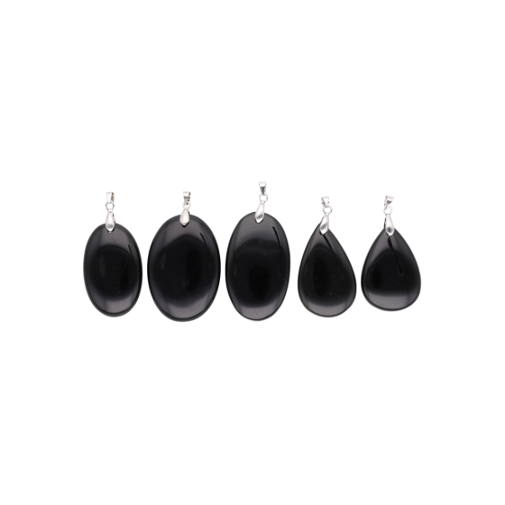 Pendentif obsidienne noire A