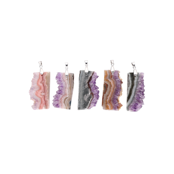 Pendentif tranche améthyste AA