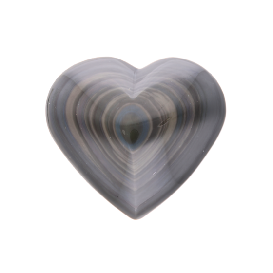 Coeur sculpté obsidienne...