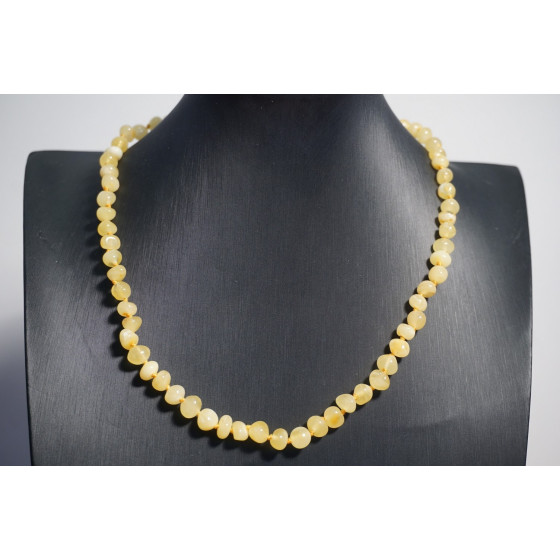 Collier adulte Ambre Royale Blanc