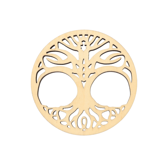 Disque bois sculpté arbre...