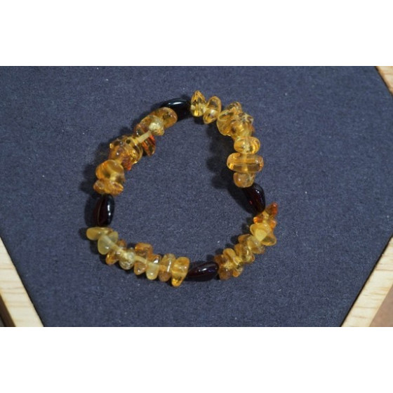 Bracelet bébé Ambre Deux Couleurs