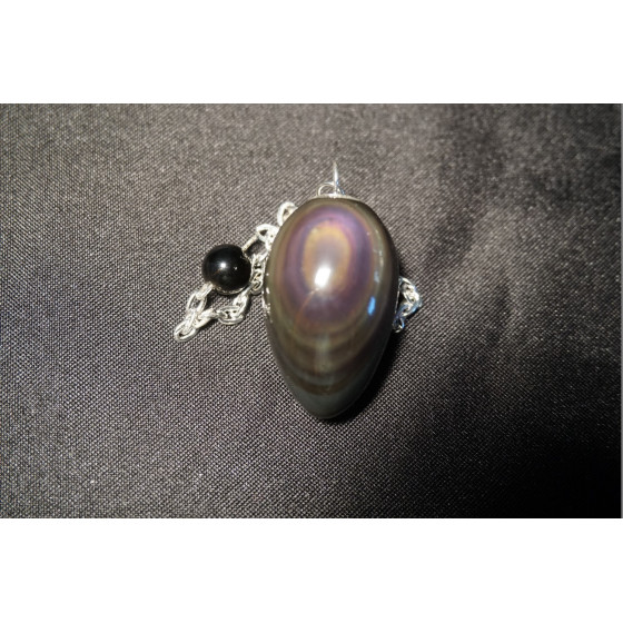 Pendule Oeuf Obsidienne oeil céleste
