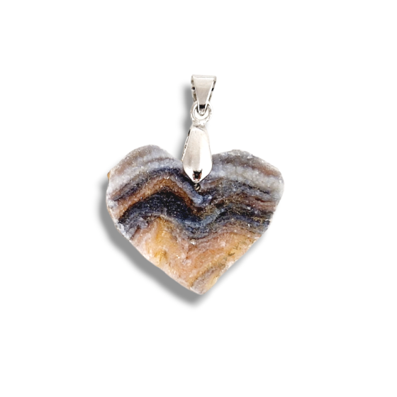 Pendentif coeur Calcedoine...