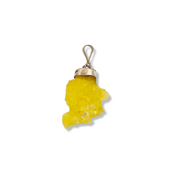 Pendentif brucite jaune...