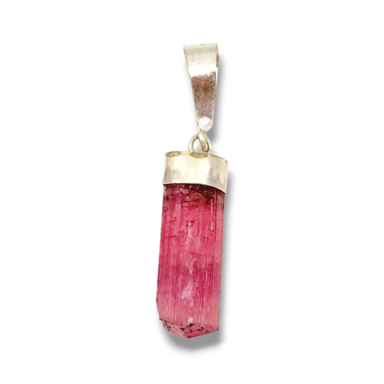 Pendentif tourmaline rose...