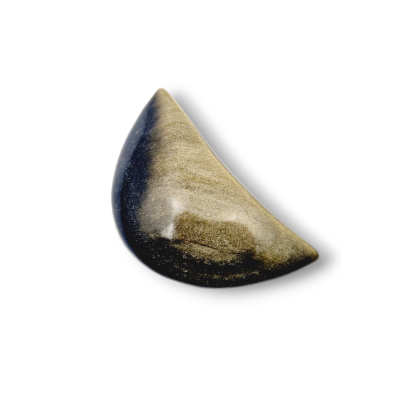 Lune obsidienne dorée à...