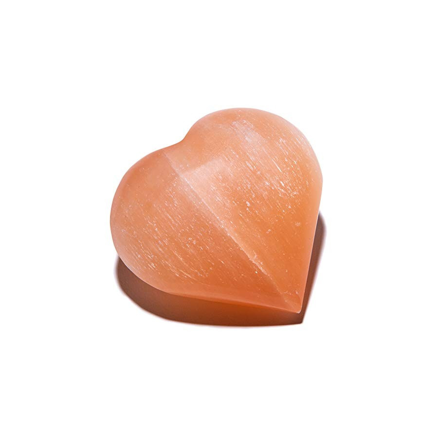 Cœur en Sélénite Orange 4cm (Lot de 5pce) Cœur en Sélénite Orange 4cm (Lot de 5pce)