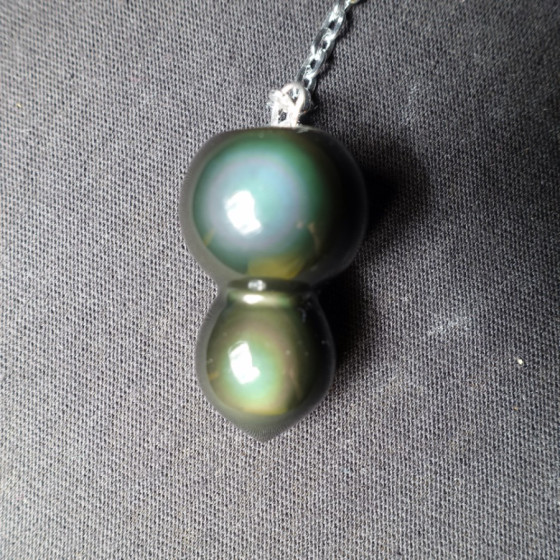 Pendule double OBSIDIENNE oeil céleste