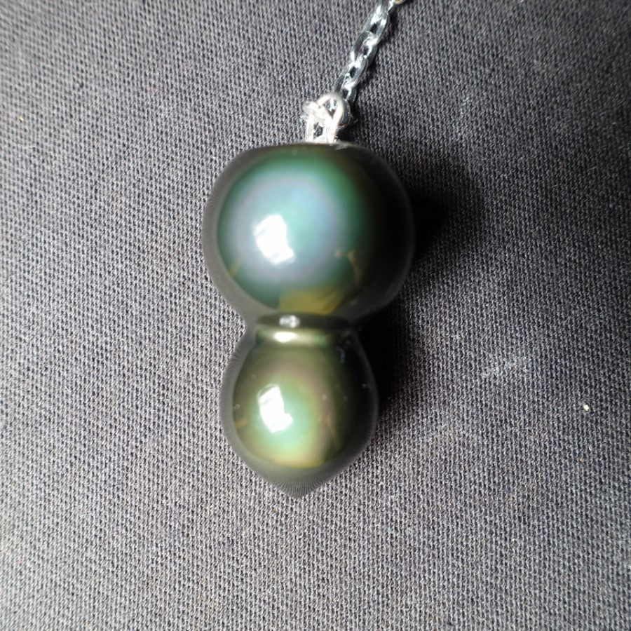 Pendule double OBSIDIENNE oeil céleste