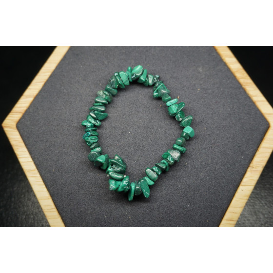 Bracelet Chips Malachite Lot de 10