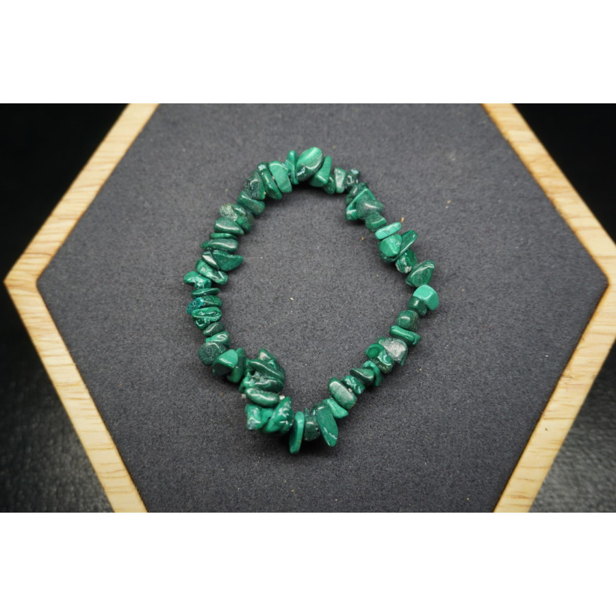 Bracelet Chips Malachite Lot de 10 Bracelet Chips Malachite Lot de 10
