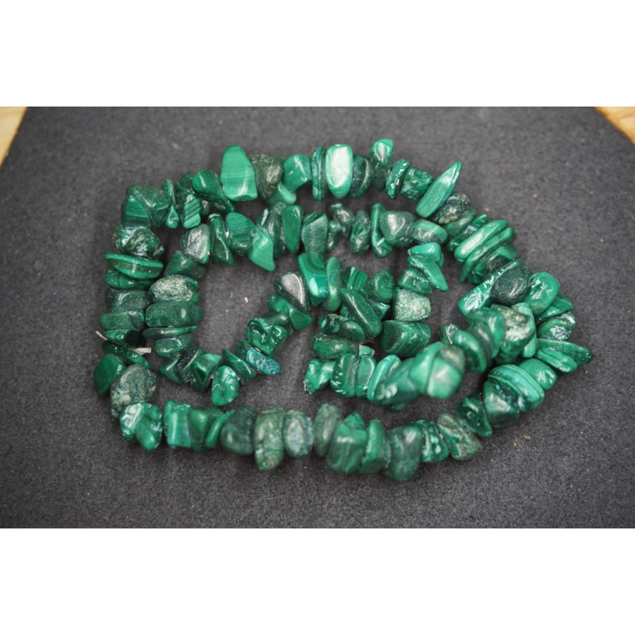 Bracelet Chips Malachite Lot de 10