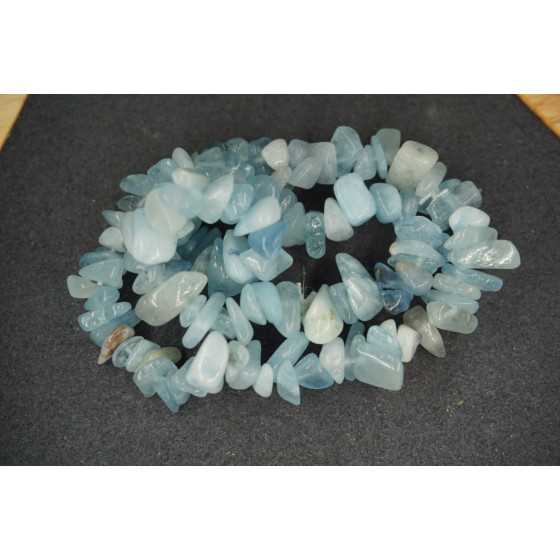 Bracelet Chips Aigue Marine Lot de 10
