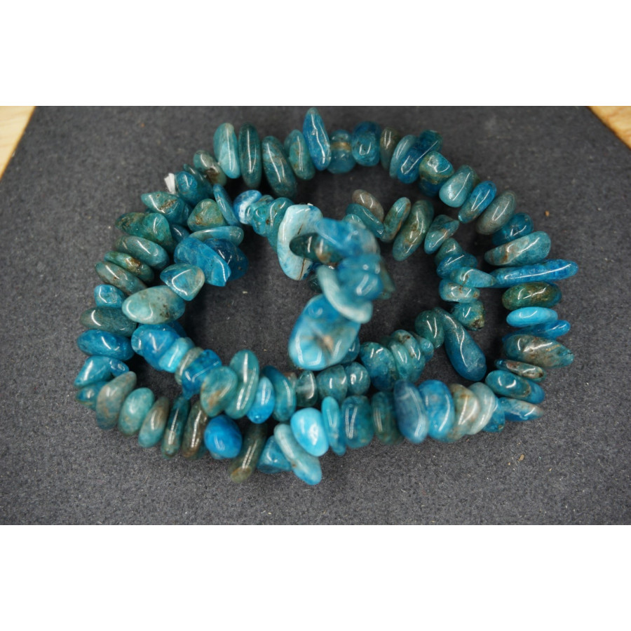Bracelet Chips Apatite Bleu Lot de 10