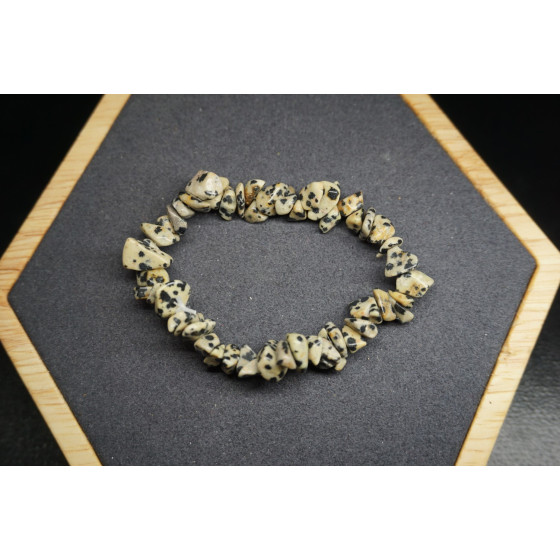 Bracelet Chips Jaspe Dalmatien