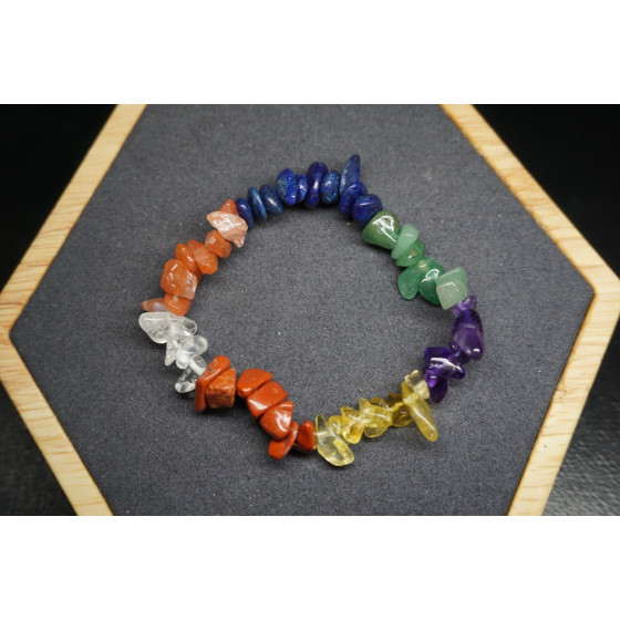 Bracelet Chips 7 Chakras Lot de 10