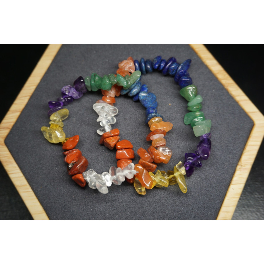 Bracelet Chips 7 Chakras Lot de 10