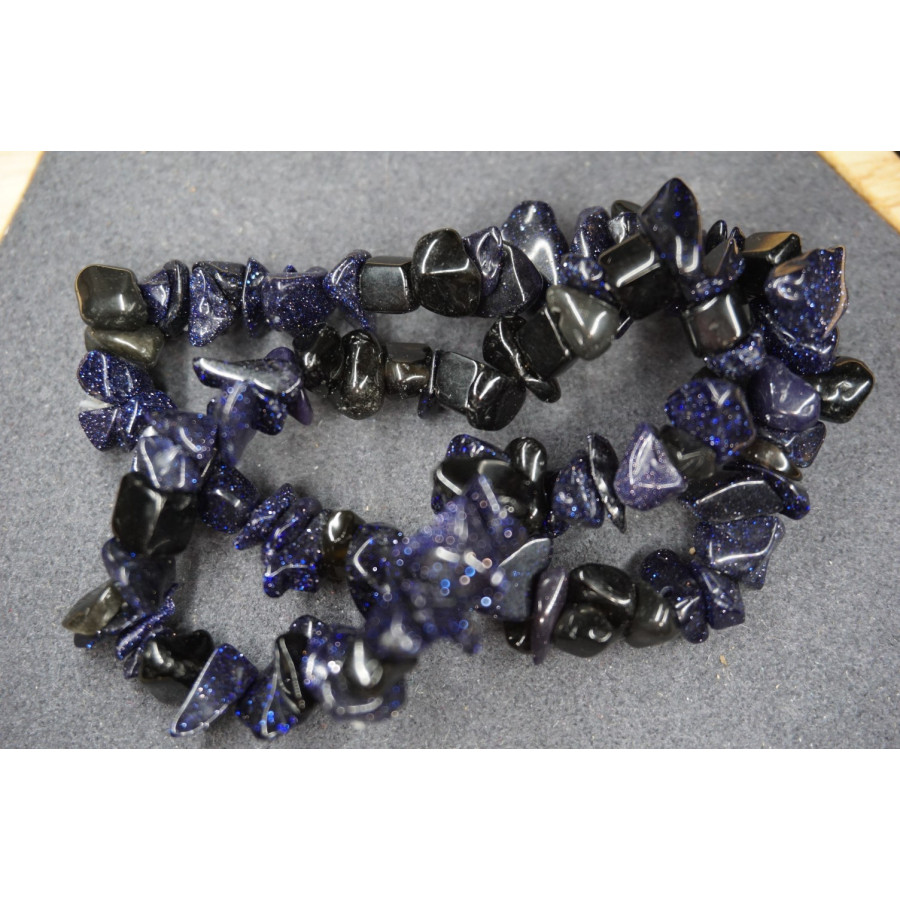 Bracelet Chips Pierre de Soleil Synthétique Lot de 10