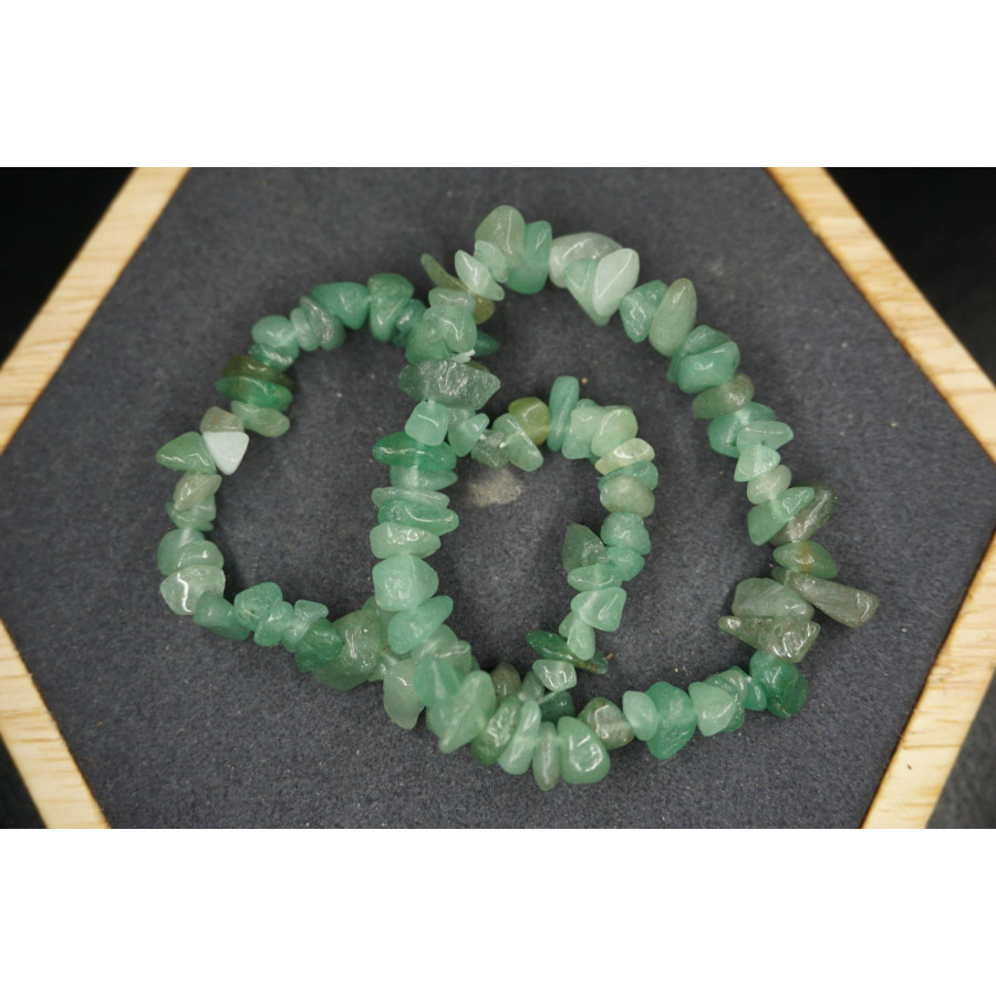 Bracelet Chips Aventurine Verte Lot de 10
