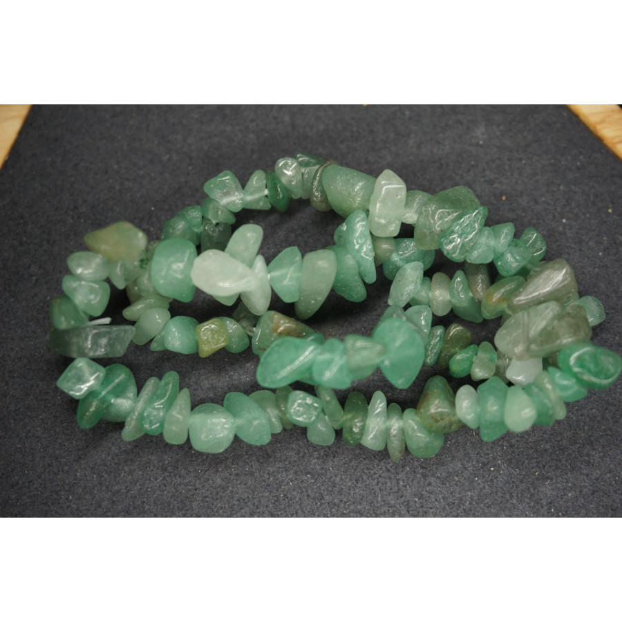 Bracelet Chips Aventurine Verte Lot de 10