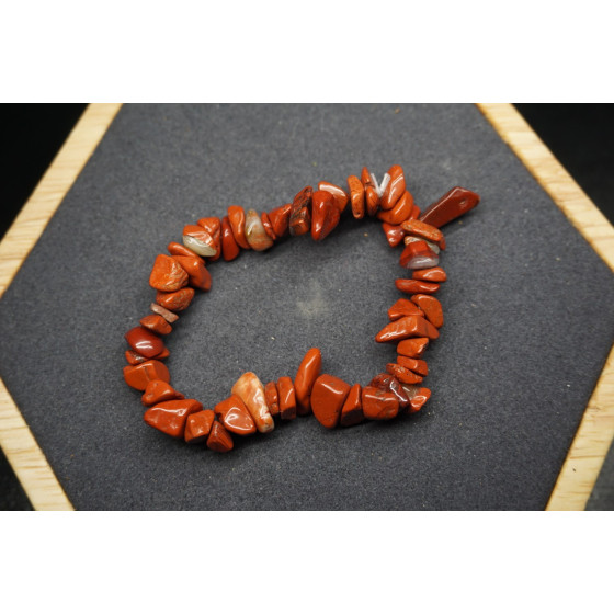 Bracelet Chips Jaspe Rouge