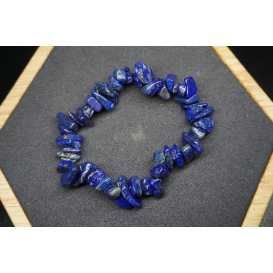 Bracelet Chips Lapis Lazuli Lot de 10