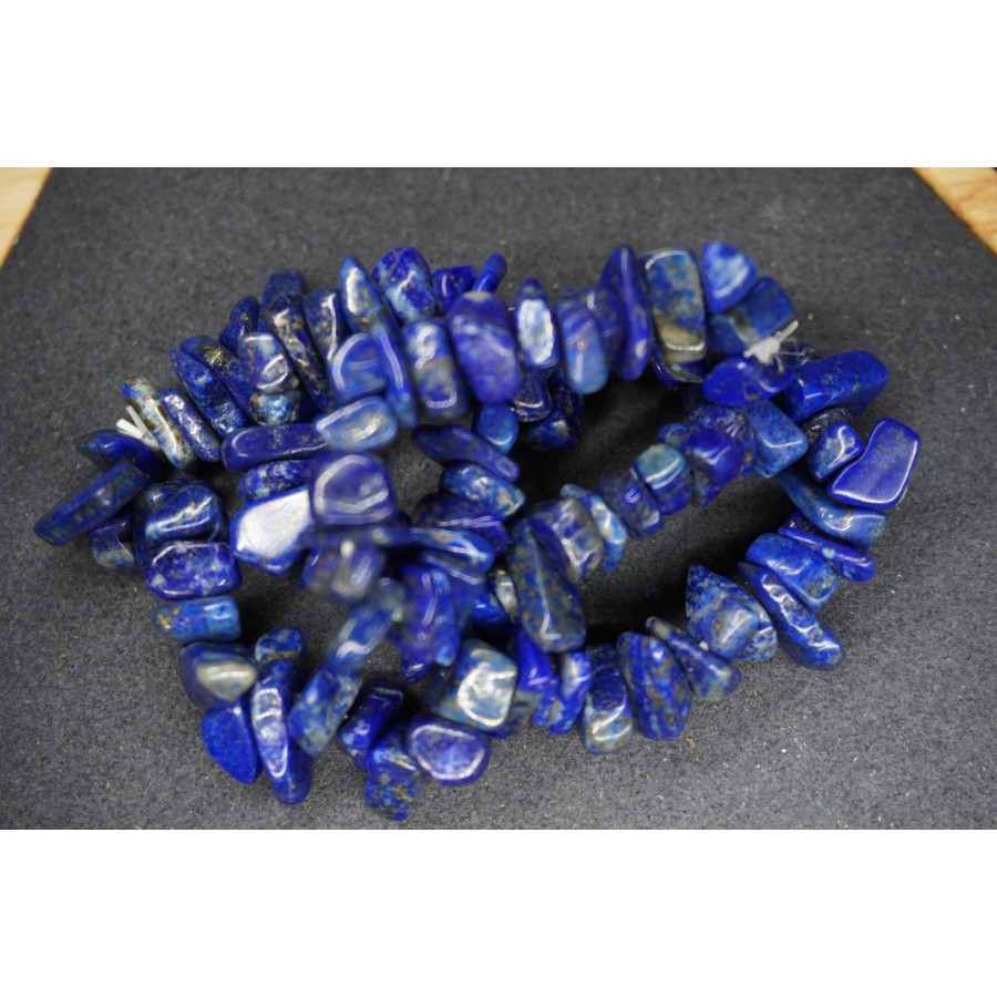 Bracelet Chips Lapis Lazuli Lot de 10