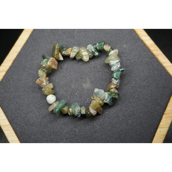 Bracelet Chips Agate Mousse