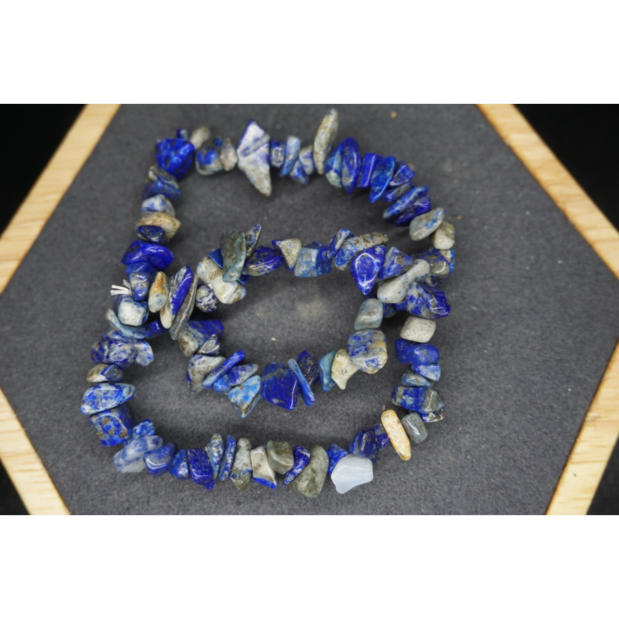 Bracelet Chips Lapis Lazuli B Lot de 10