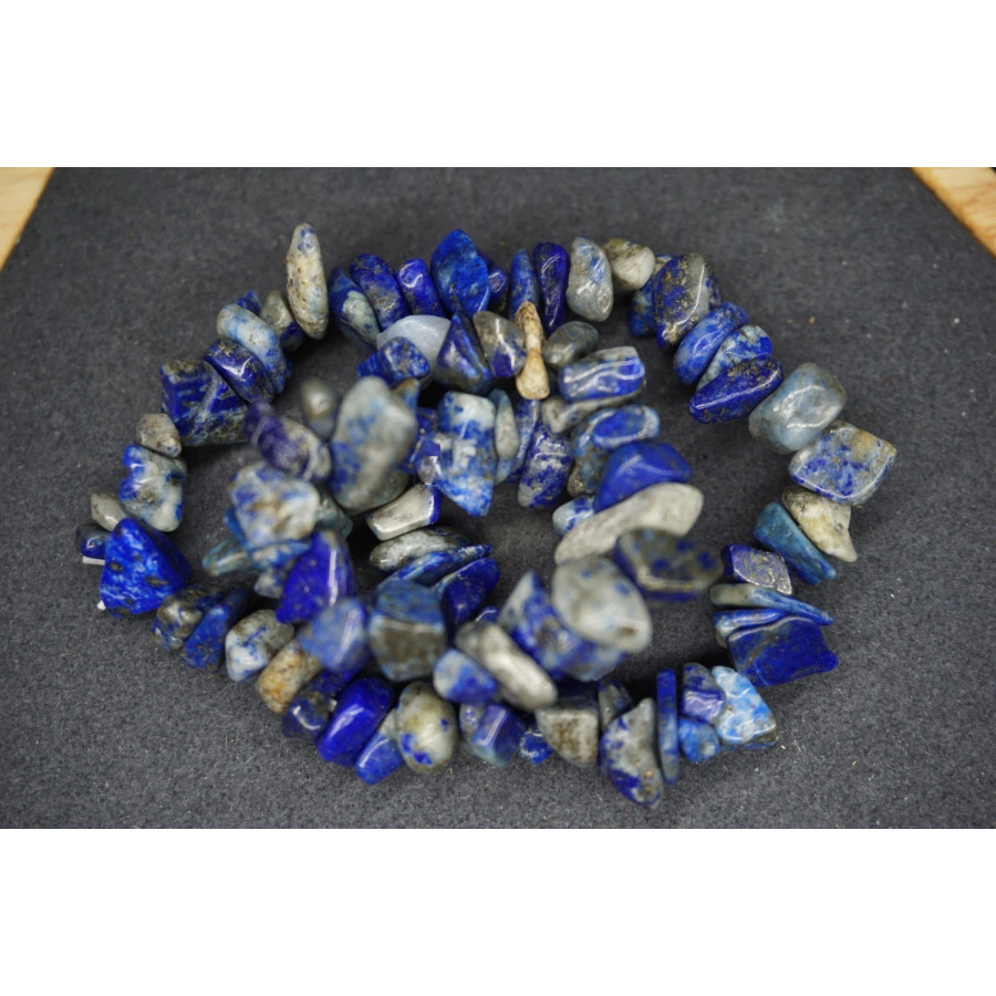 Bracelet Chips Lapis Lazuli B Lot de 10