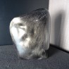 12 cm Forme libre obsidienne argenté