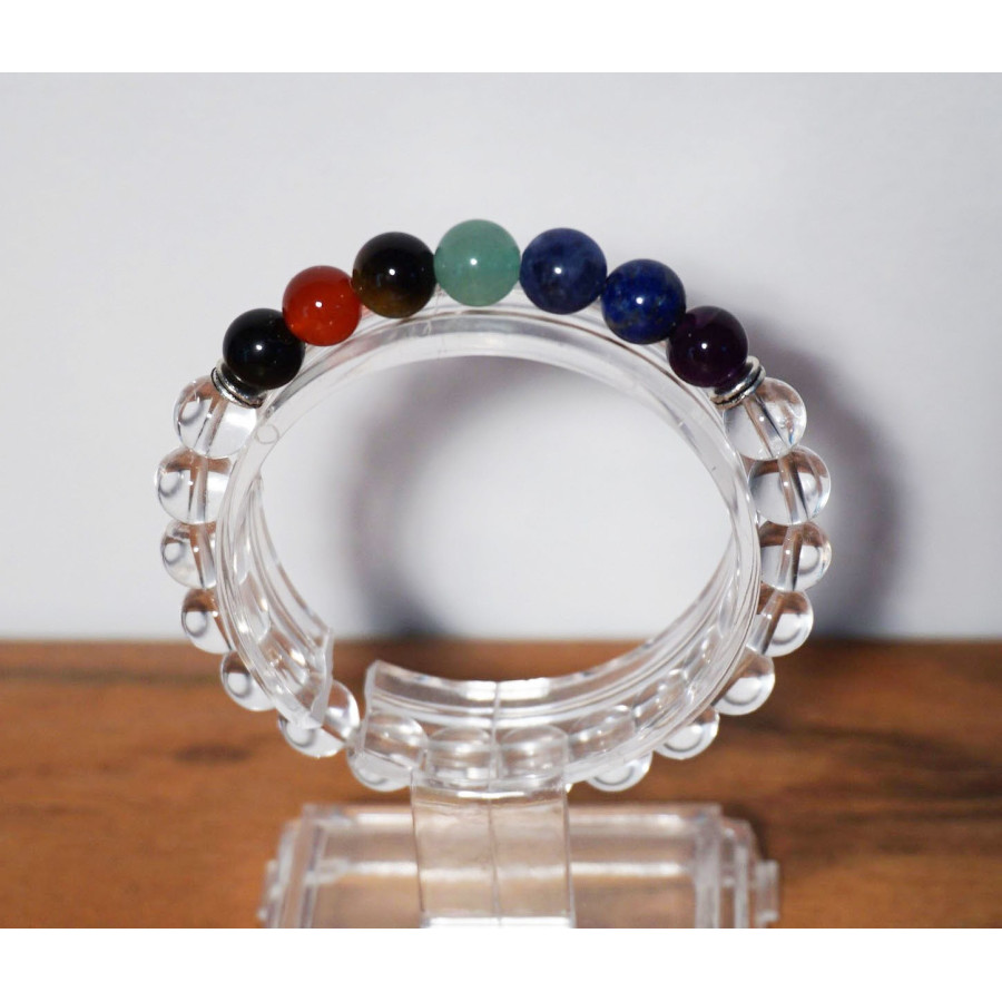 Bracelet 7 Chakra + cristal