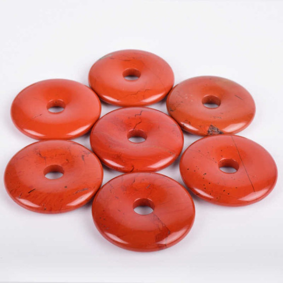 Pendentif Jaspe Rouge donut