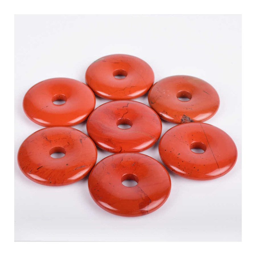 Pendentif Jaspe Rouge donut
