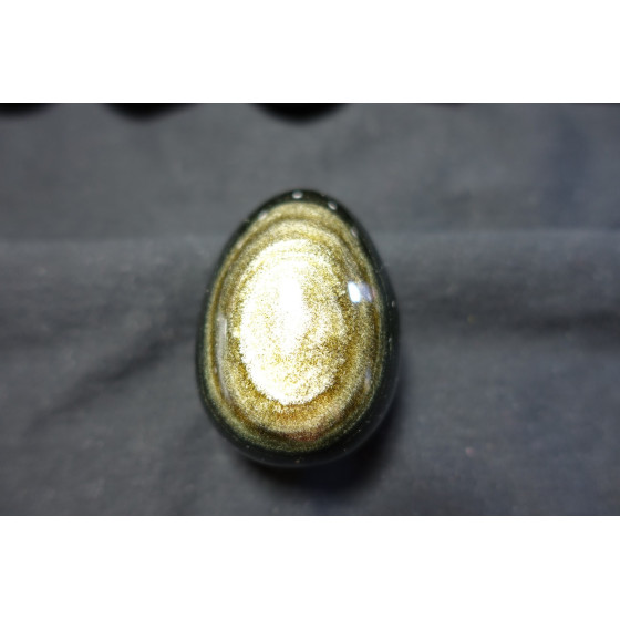 Oeuf en obsidienne dorée AA