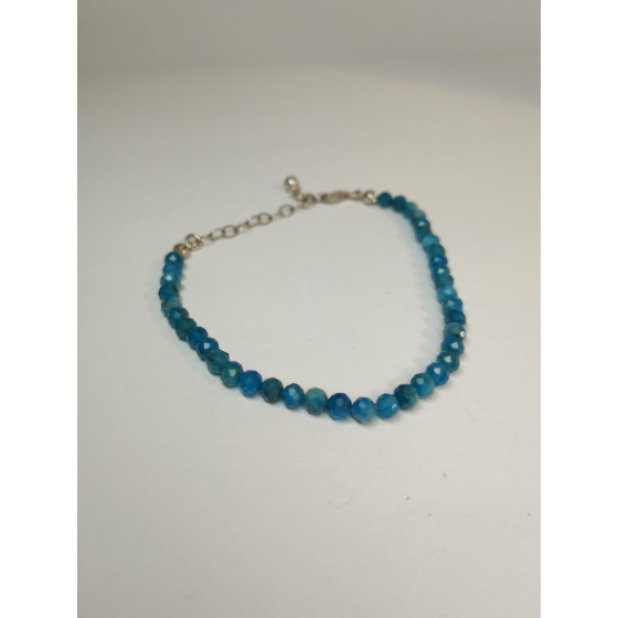 Bracelet Facettes Apatite bleu