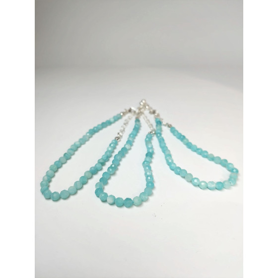 Bracelet Facettes Amazonite