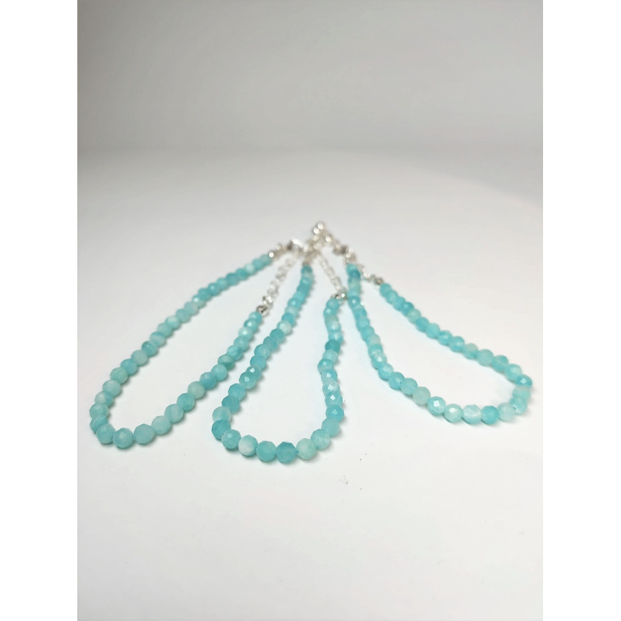 Bracelet Facettes Amazonite