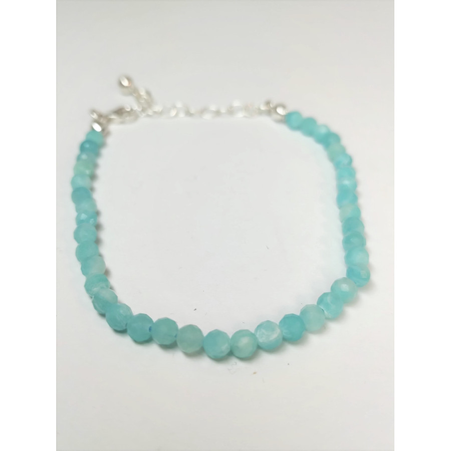 Bracelet Facettes Amazonite